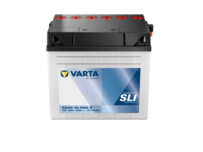 Motorradbatterie, 12 V, 30 Ah, 186 x 130 x 171 mm